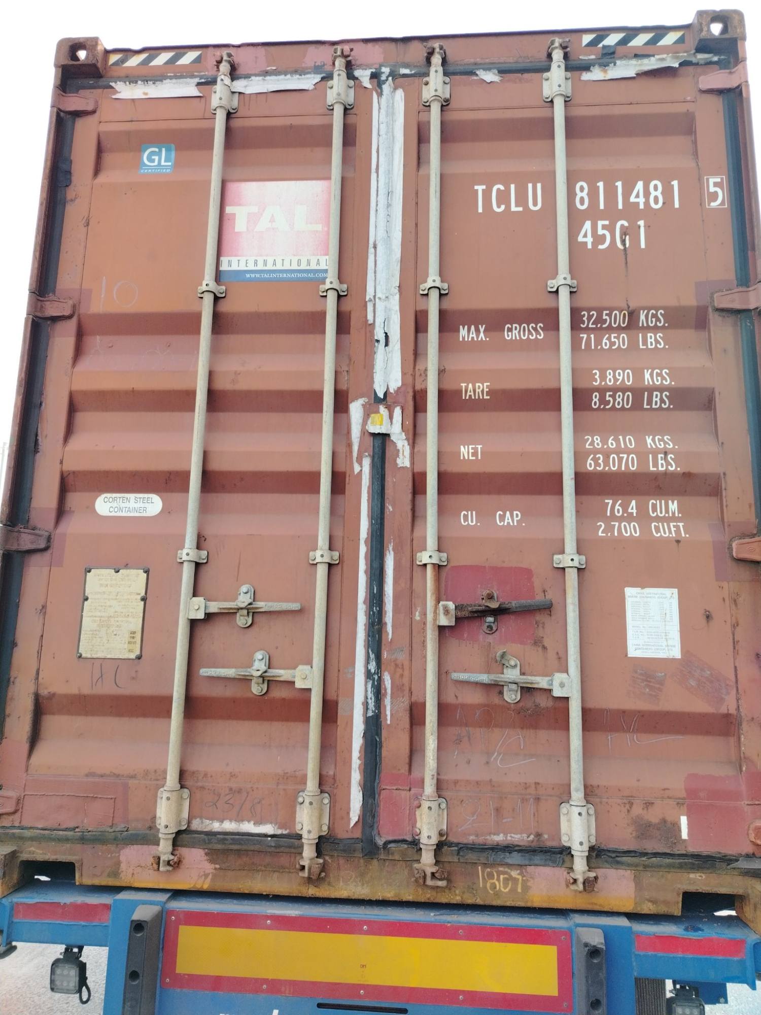 Контейнер 40HC б/у №TCLU8114815, фото 2