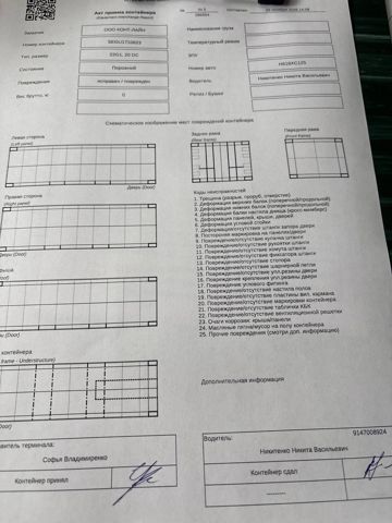 Контейнер 20DC №SEGU1710623