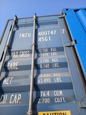 Контейнер 40HC №TNZU4007477