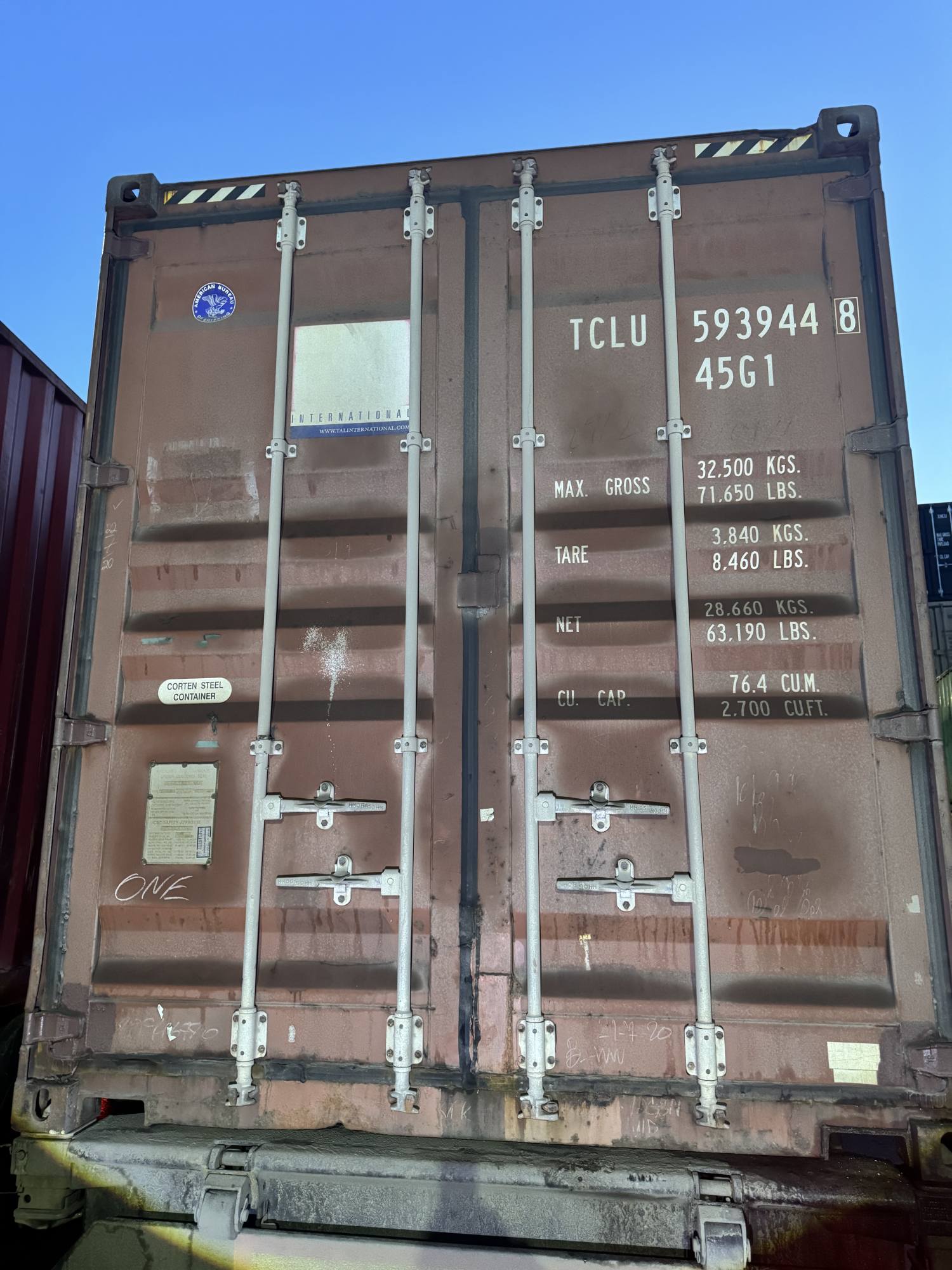 Контейнер 40HC б/у №TCLU5939448, фото 6