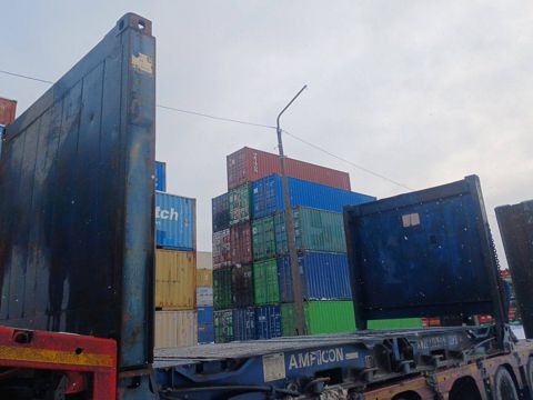 Контейнер 20FR №AMZU1393518