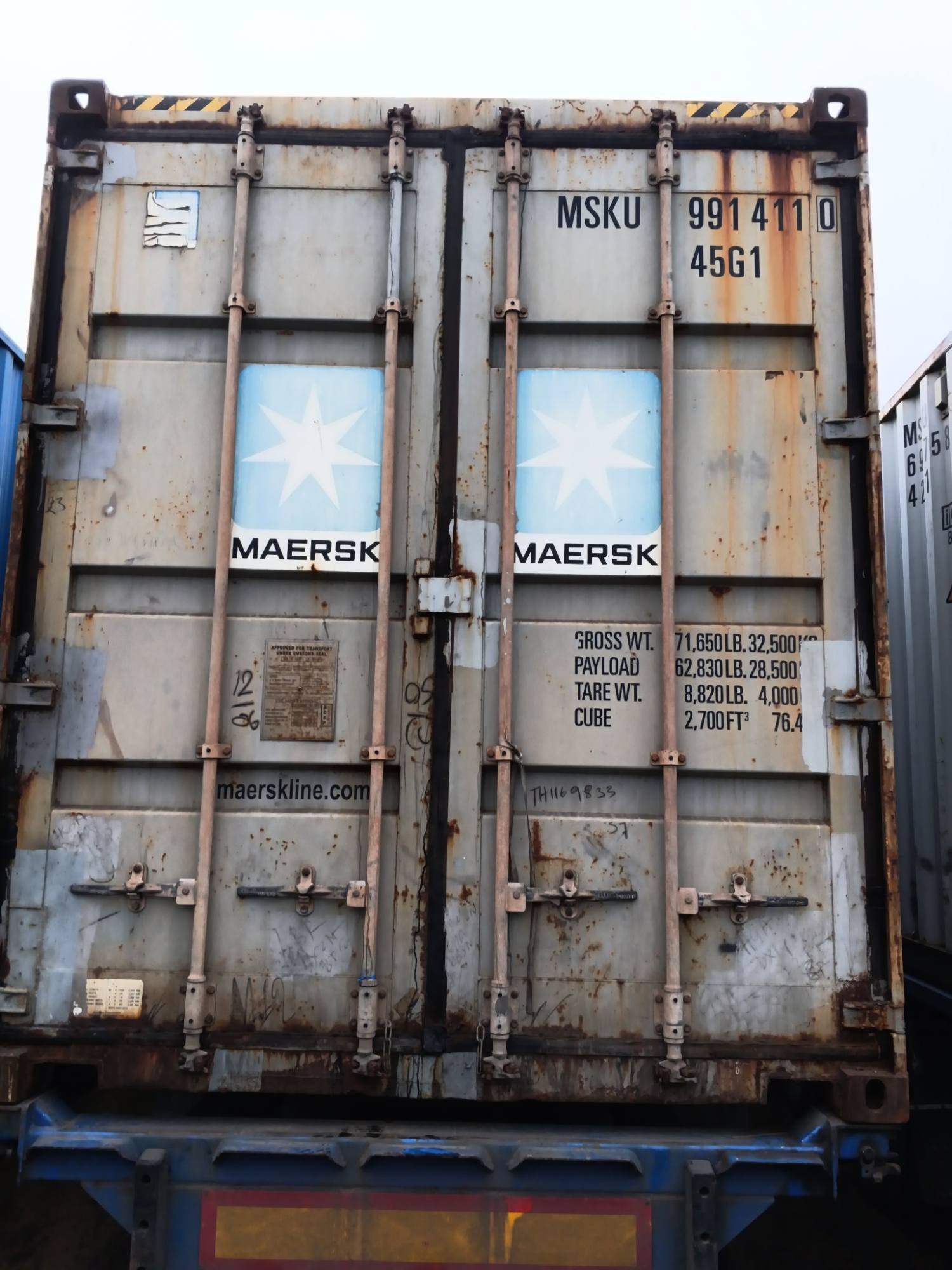 Контейнер 40HC б/у №MSKU9914110, фото 7