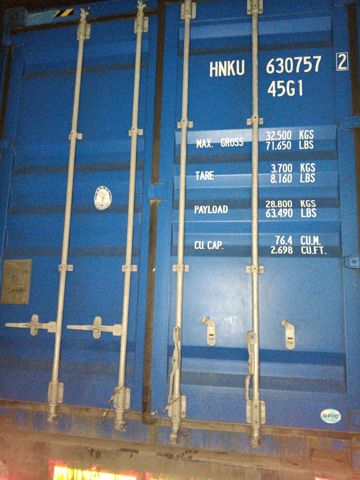 Контейнер 40HC №HNKU6307572